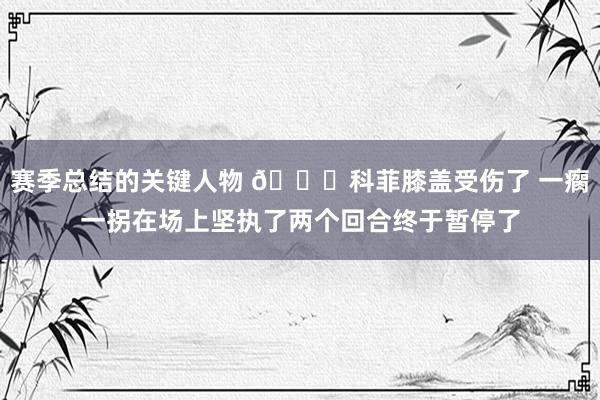 赛季总结的关键人物 😐科菲膝盖受伤了 一瘸一拐在场上坚执了两个回合终于暂停了