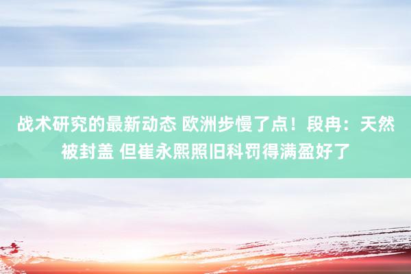 战术研究的最新动态 欧洲步慢了点！段冉：天然被封盖 但崔永熙照旧科罚得满盈好了